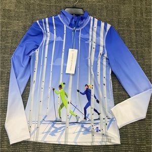NWT 1/4 Zip Aspen Journey base-layer with graphic design by Krimson Klover